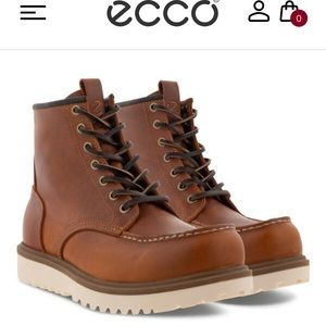 ECCO MEN'S STAKER MOC TOE BOOTS